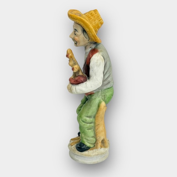 Vintage Chalkware Religious Figurine Statue – Folk Art Collectible (Cracked) - Picture 4 of 12